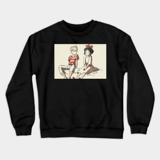 Sitting on the grass Crewneck Sweatshirt